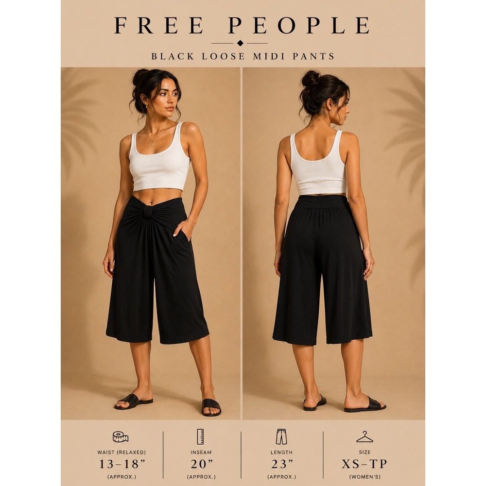Free People FP Beach Black Convertible Wrap Romper Shorts XS Minimalist Boho